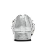 TACONES PREPPY SILVER LEATHER STEVE MADDEN en STOCK