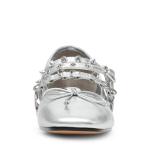 TACONES PREPPY SILVER LEATHER STEVE MADDEN en STOCK